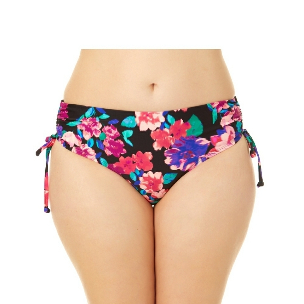 Time And Tru Women's Cinch Side Ruch Mid Rise Swim Bottom New with tags!